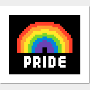 8-Bit Rainbow Pride Posters and Art